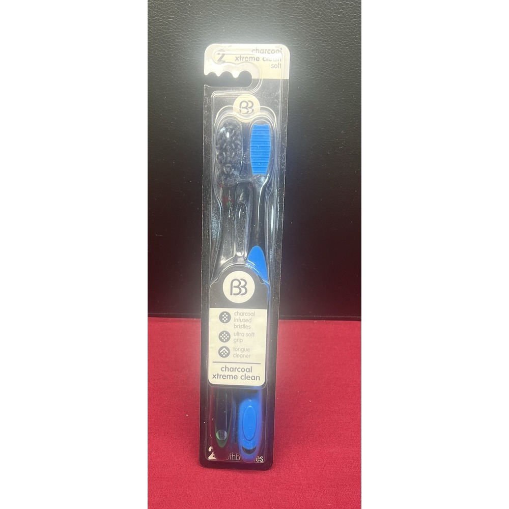 Brush Buddies~ Charcoal‎ Infused Toothbrushs - Soft Bristle Blue